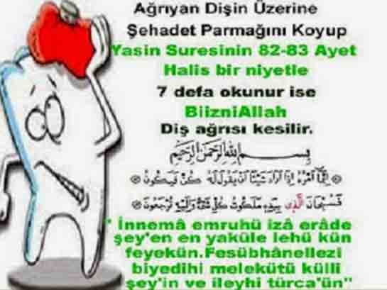 Diş Ağrısı Duası Okunuşu ve Anlamı